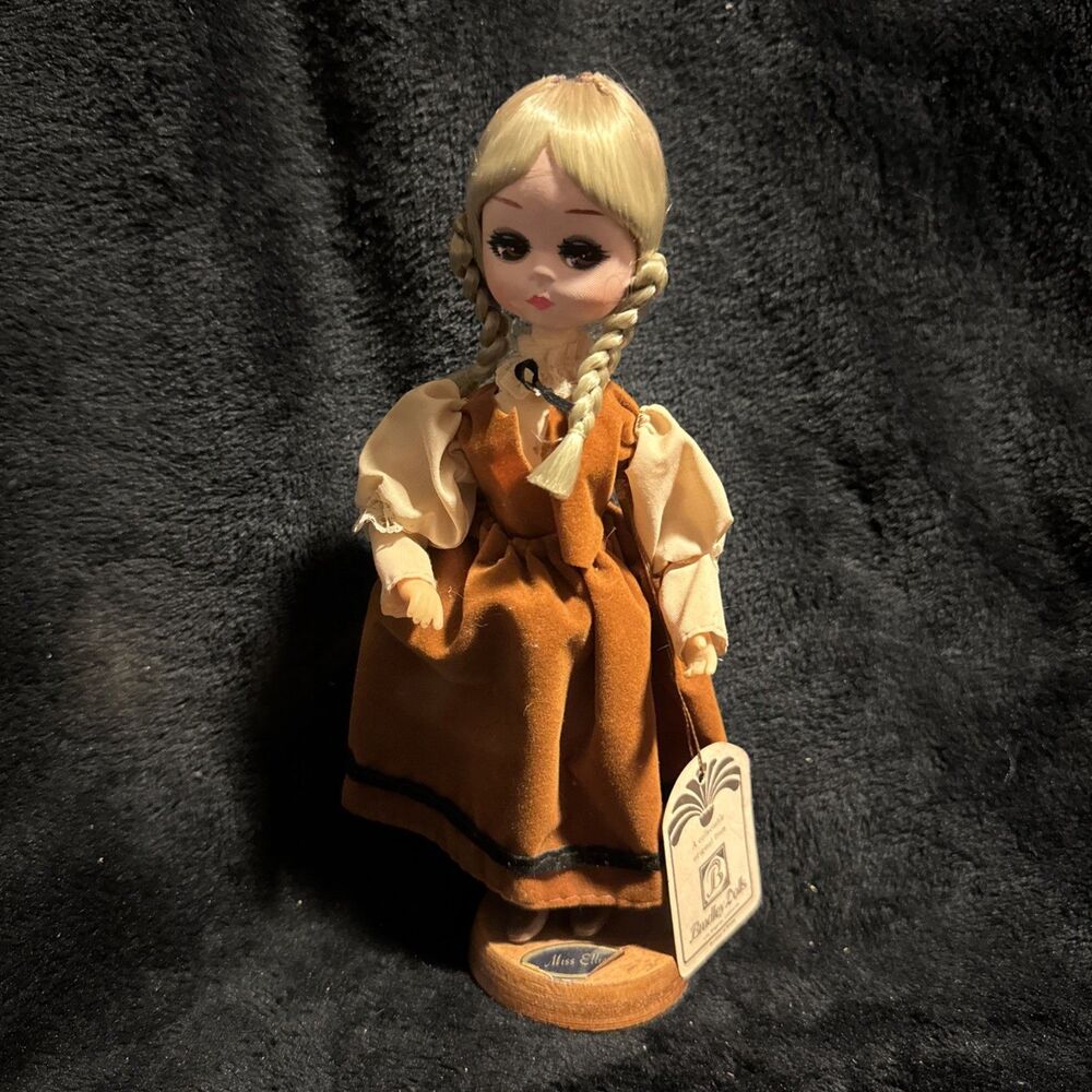 Vintage 1970 Bradley Dolls Miss Ellie Collectors Doll Original Tag Stand